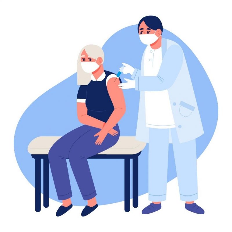 Vaccination concept dessin